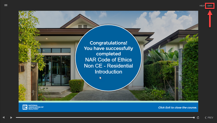 NAR COE Existing Members module completed