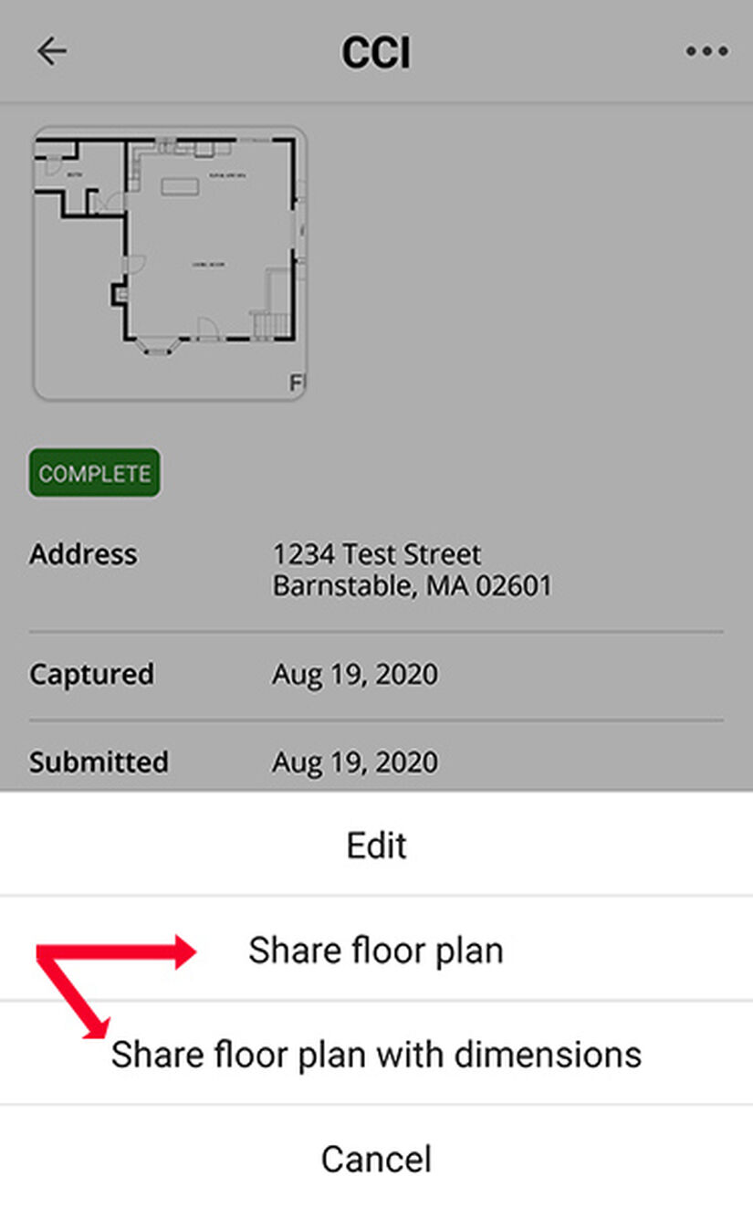 Floor plan detail view menu2