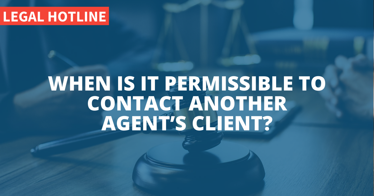 Legal Hotline When is It Permissible to Contact Another… CCIAOR
