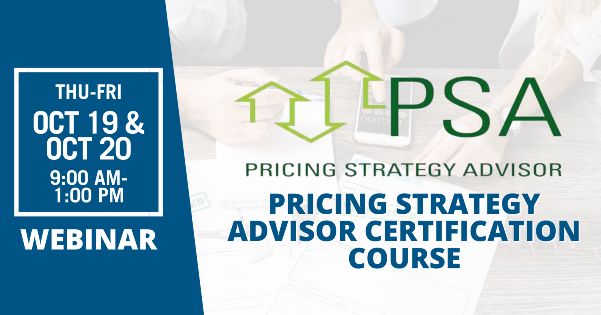 Pricing Strategy Advisor (PSA) Certification Course | CCIAOR